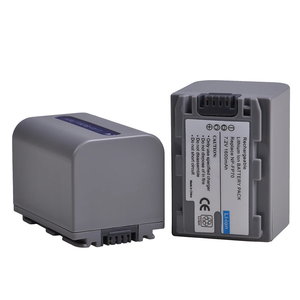 2 sztuk 1600mAh NP-FP70 NPFP70 NP FP70 bateria do Sony DCR-30, DVD92, DVD103, DVD105, DVD202, DVD203, DVD205 kamery