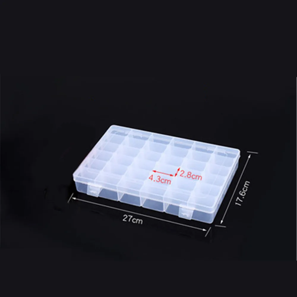 Combination transparent parts box rectangular small screw storage box jewelry box household sealed plastic box with lid