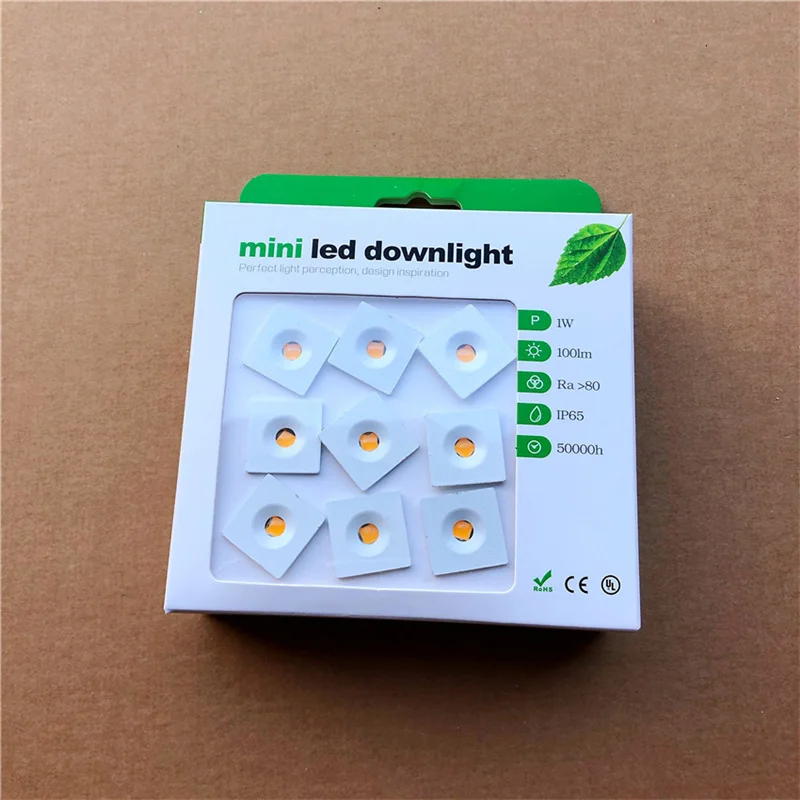 9 sztuk/partia DC12V 1W LED MINI Downlight Bridgelux Chip wodoodporny IP65 oświetlenie punktowe LED