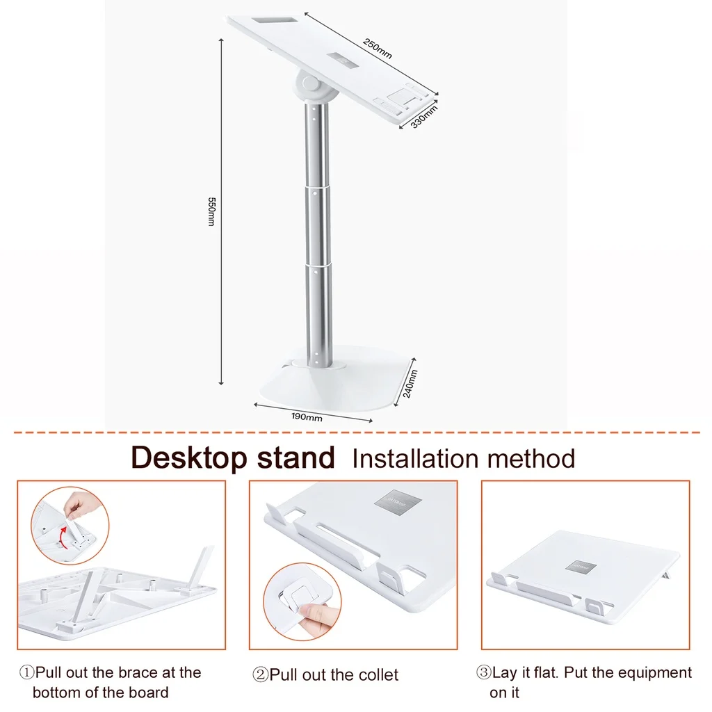 Imagem -06 - Suporte para Laptop Portátil para Mesa Altura Ajustável Mesa Angular Desktop Macbook Xiaomi Tablet pc Notebook Suporte do Projetor