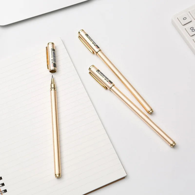 

Scm V-119 Metal Gel Pen 0.5mm Signature Pen Carbon Pen Business Black 1PCS