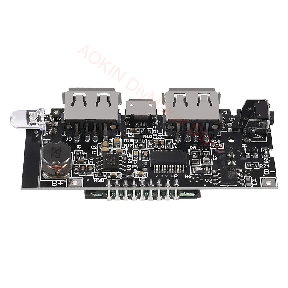 Dual USB 5V 1A 2.1A Mobile Power Bank 18650 Lithium Battery Charger Board Module Digital PCB