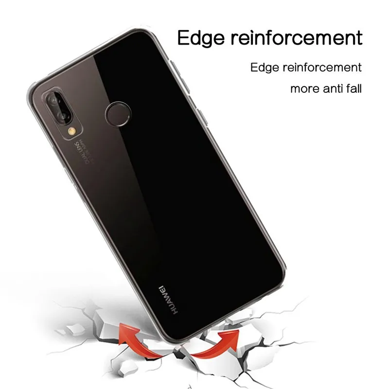 Clear Mobile Back Cover for Huawei P20 Lite 2018/2019 Phone Case Soft TPU Thin Transparent Silicone Funda P20Lite 360 Protective