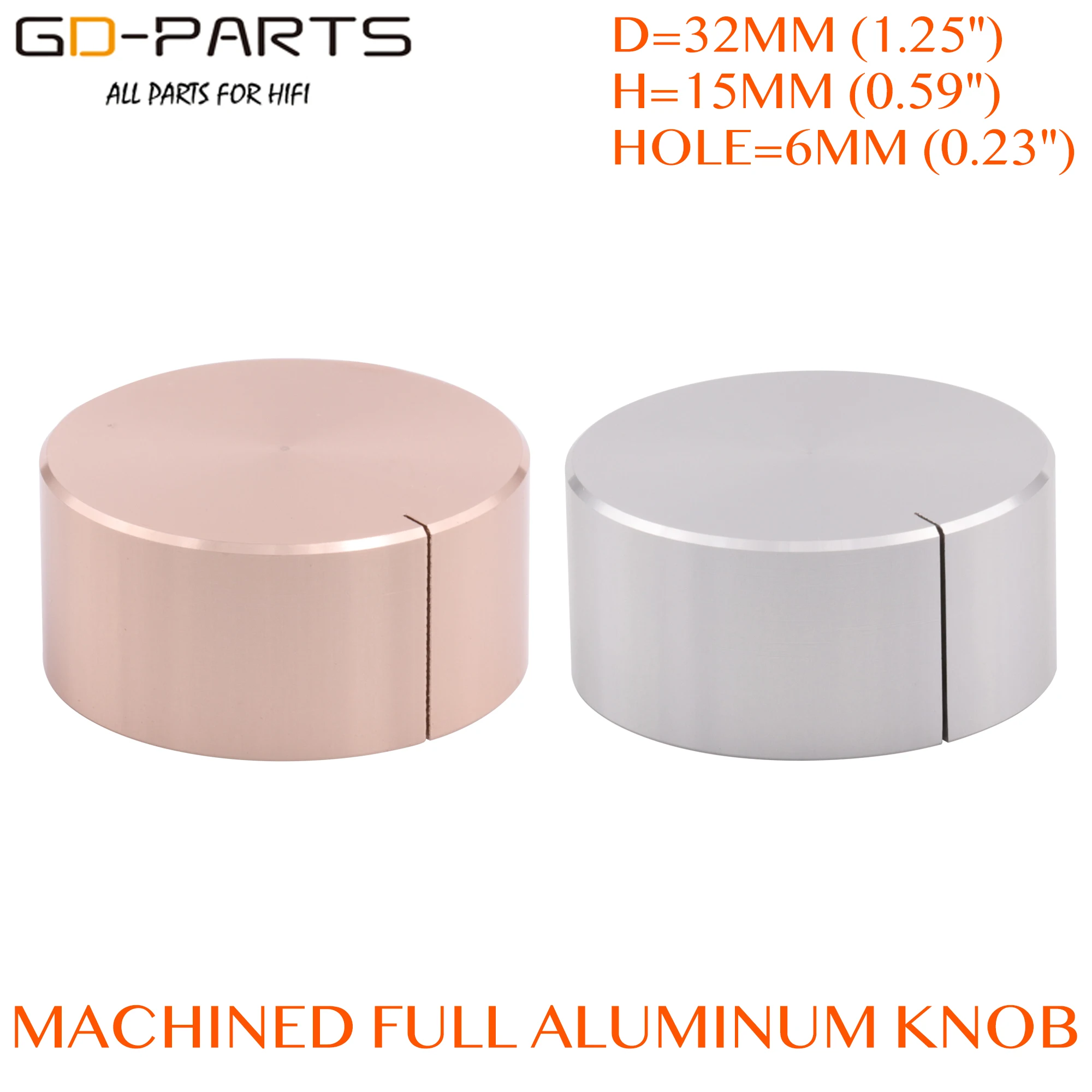 32mm-15mm solidna aluminiowa pokrętła ze wskaźnikiem obrotowym do wzmacniacza Audio Hifi selektor CD DAC potencjometr regulacja głośności