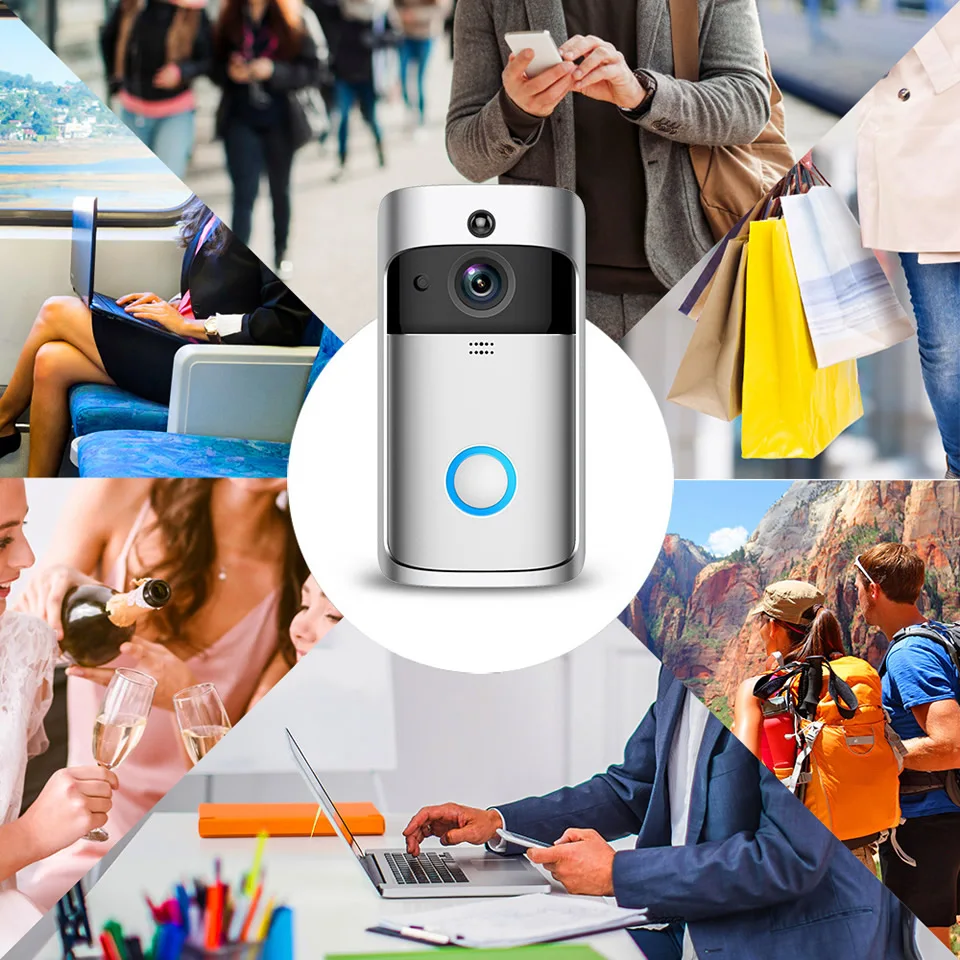 Top Smart Doorbell Camera Wifi Wireless Call Intercom Video-Eye for Apartments Door Bell Ring for Phone Home Security Cameras