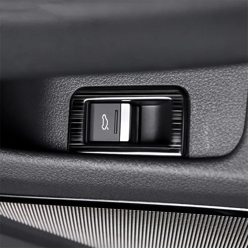 Car Front Door Trunk Switch Button Frame Decoration Cover Trim Strips For Audi A6 C8 2019-2021 Interior Automotive Accessories