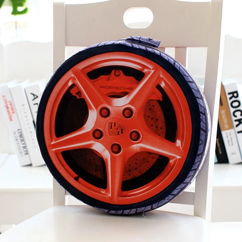 1pc 38CM 3D Personalise Automobile Wheel Tires Pillow Plush Cushion Simulate Tire Cushions With Filling