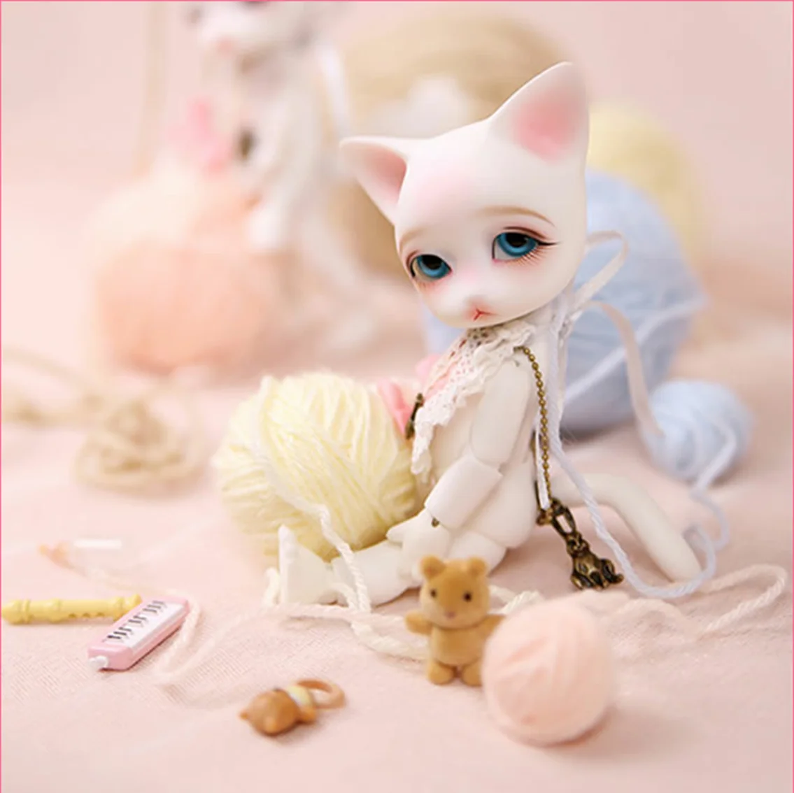 

cat BJD SD Doll 1/4 Joint Doll Birthday Gift Toy Gift Model Cute Doll Decoration Puppet Cloth Sister Popovy Sisters