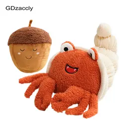 Cute Family Hermit Crab Plush Doll toy Stuffed Smile Cloud pillow seafood chestnut Poached egg Toast bread Food Plush Food Toys