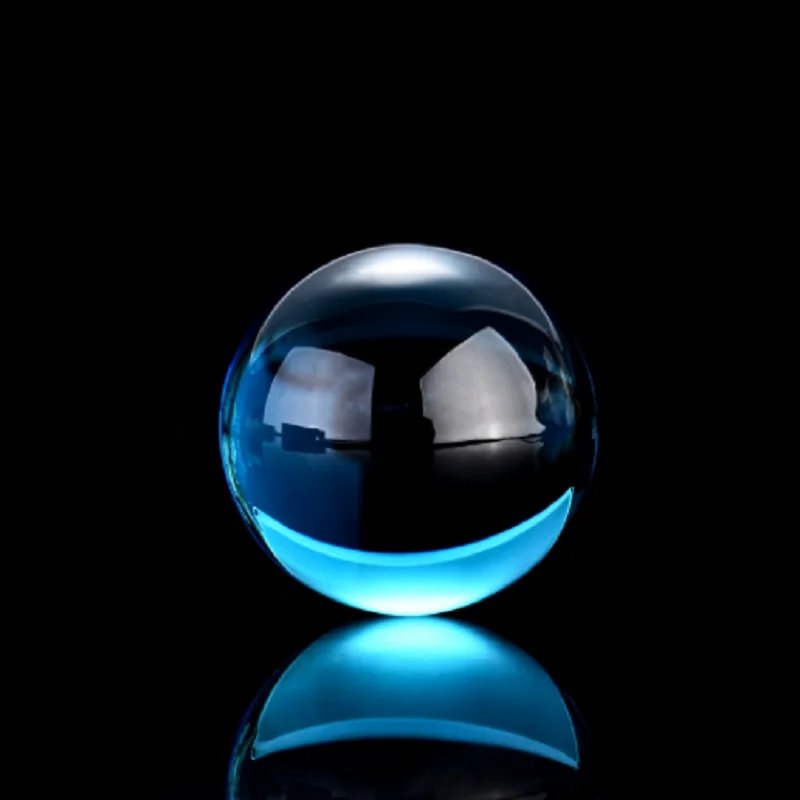 Aquamarine 30mm-100mm Crystal Ball Asian Rare Obsidian Sphere Crystal Ball Healing Stone Decor Feng Shui