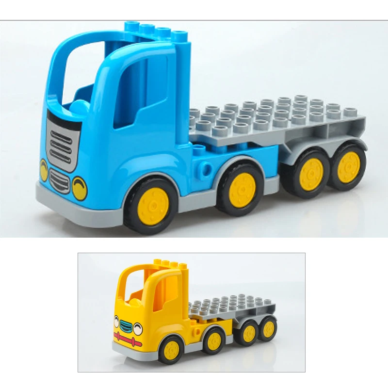 Car Aircraft Model Big Building Blocks Engineering Vehicle Accessories Bus Helicopter Compatible brick Traffic Set Children Toys