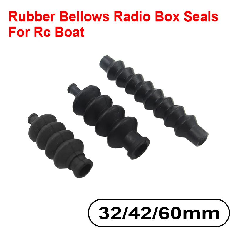 2pcs RC Boat L32/42/60mm Rubber Bellows Radio Box Seals For Rc Boat