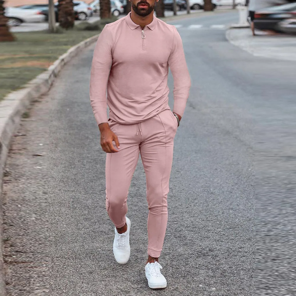 hot sales fall 2022 gym sport wear two piece custom logo jogger pant sets fashion mens tracksuit