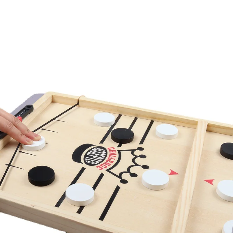 Hot Fun Double Borad Games Fast Hockey Puck Slinging Game Foosball Winner Party Game Toys For Family Adult Kids Children 6Y+