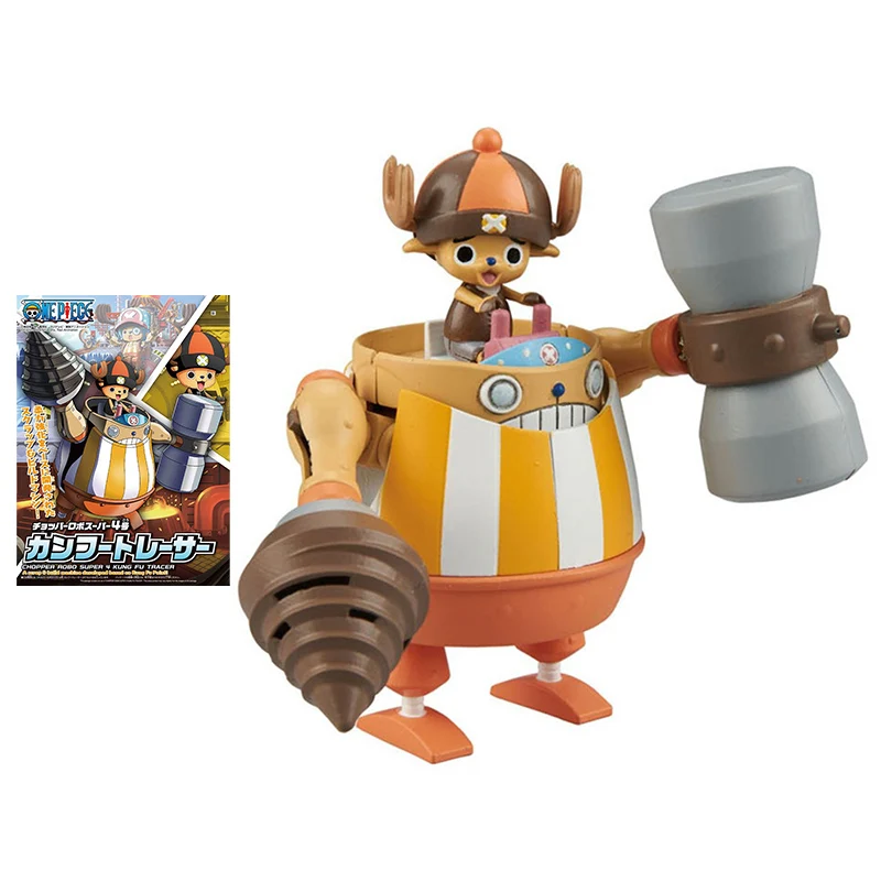 Bandai One Piece Anime Figure Assembled Model Chopper Robo Super 4 Kung Fu Tracer Genuine Model Ornaments Children Gifts