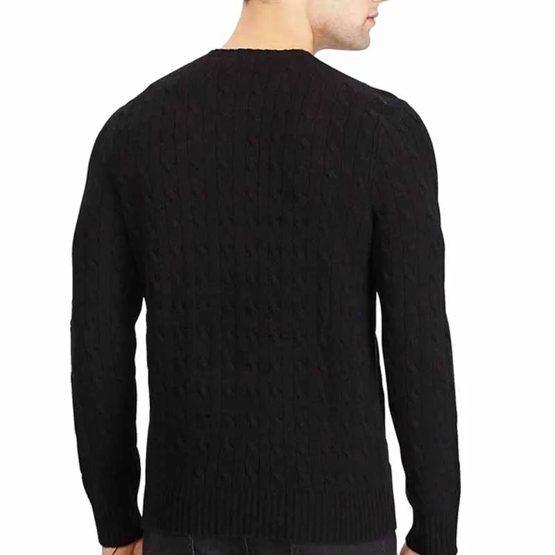 High Quality Autumn Winter Men Sweaters Pullovers Cotton Mens Knitted Sweaters Casual Solid Color Hommes Thick Clothing Tops