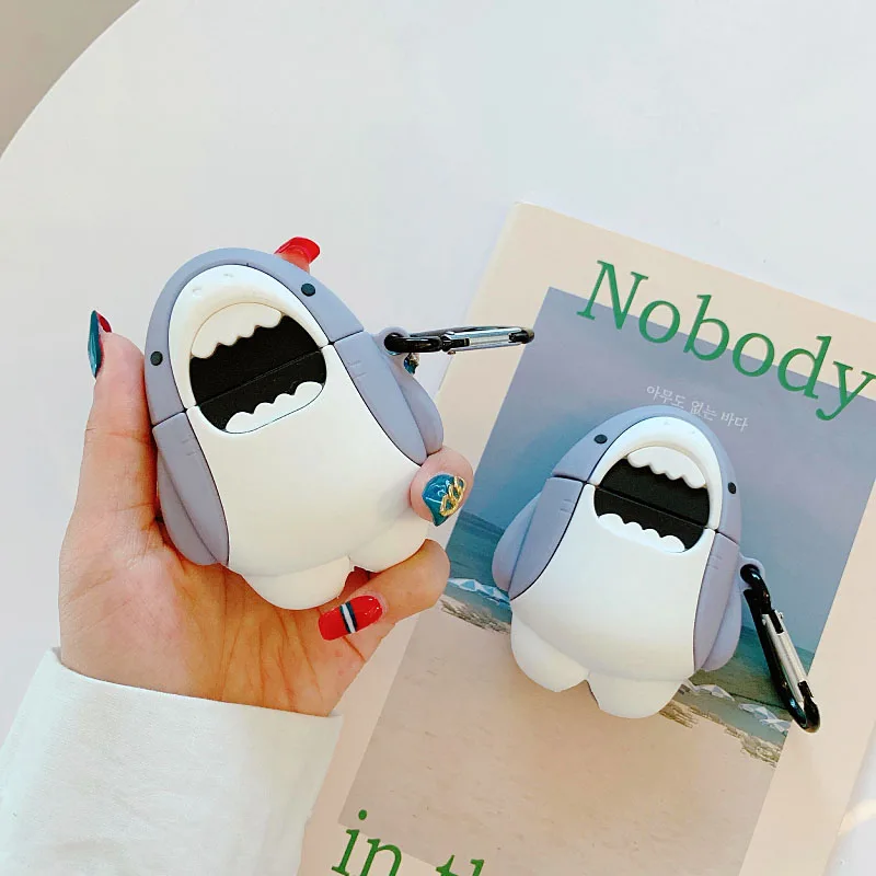 น่ารัก3D หูฟังสำหรับ Apple AirPods ซิลิโคนมังกรแมวการ์ตูนชุดหูฟังป้องกันสำหรับ Airpods ชาร์จ2กล่อง Accessorie