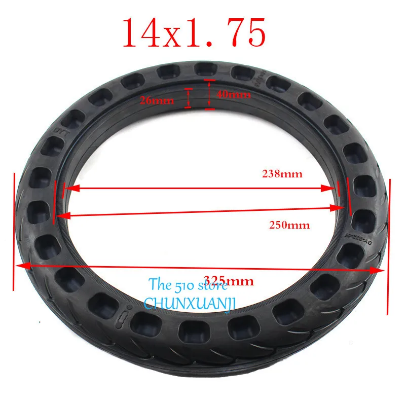 

2PCS Hot sale 14inch lithium tram bicycle tyre with Good quality 14x1.75 bicycle electric bicycle explosion-proof solid tire