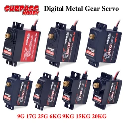 SURPASS Hobby Digital Servo 9G 17G 25G 6KG 9KG 15KG 20KG Metal Gear micro Servo for 1/8 1/10 RC Car Plane Airplane Robot Glider