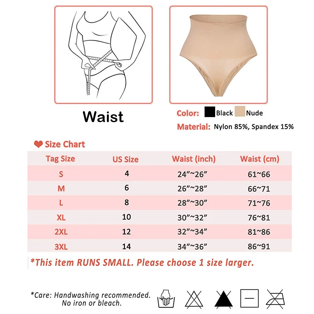 Sexy Women Shapewear Panties Bodysuit Body Shaper High Waist Tummy Control Seamless Strapless Slimming Panty Briefs Black S-3XL