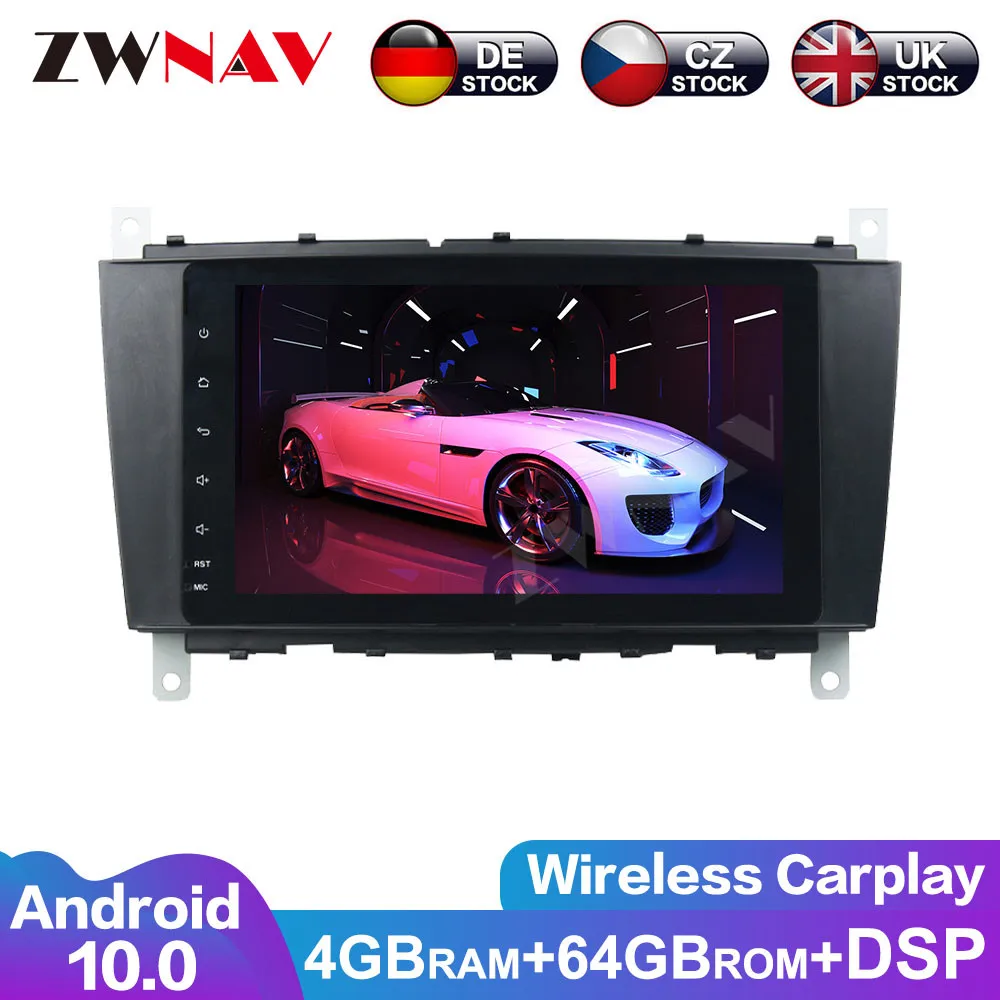 Carplay Android 10 screen Car Multimedia DVD Player for BENZ C class WiFi GPS Navigation Auto Radio Audio Music Stereo Head unit