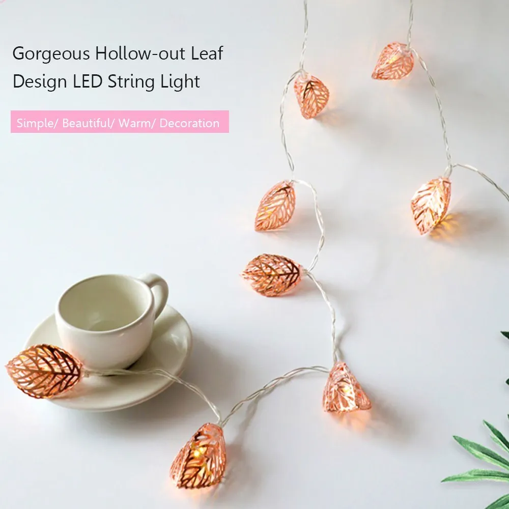 

DC5V 1.2W 3 Meters 20 LEDs Hollow-out Leaf Design Fairy String Light Drop shipping