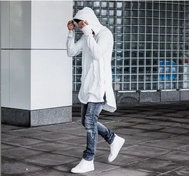 

Men's Autumn Hoodies Zipper Decor Solid Long Sleeve Cotton Breathable Fitness Sport Stretchy Casual Fashion Male Coat Pullover