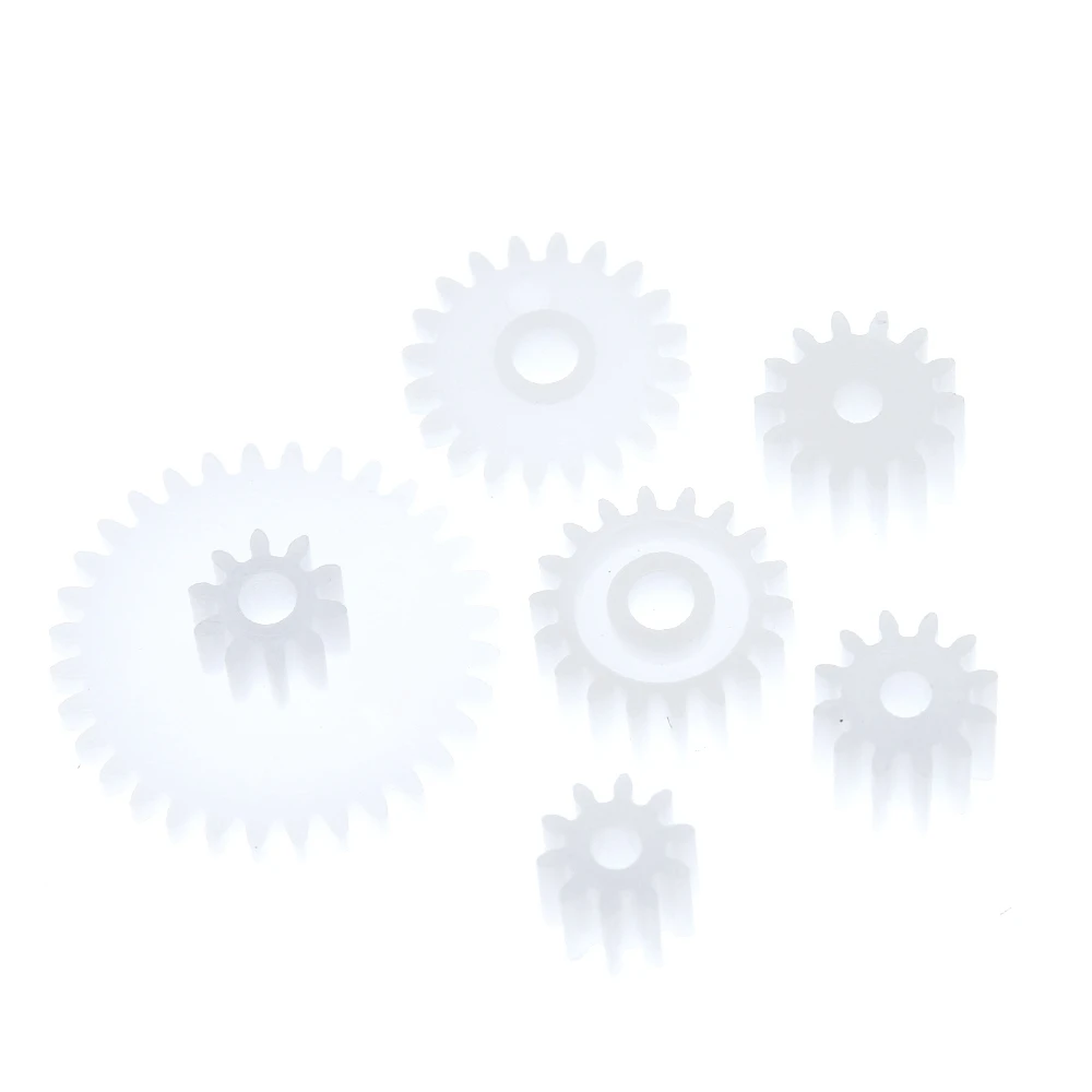 58 Stück/Beutel J293Y Kunststoff 0,5 Modul Zahnräder Weiß Mikro-DC-Motor Spielzeug-Zahnräder DIY-Kombinationsteile – Detail 7