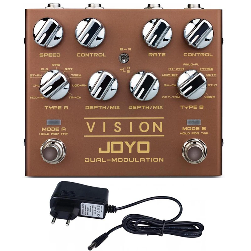 

Joyo R-09 Vision Multi-Effect Guitar Effect Pedal Nine Effects Dual Channel Tap Tempo Mini Effect True Bypass Pedal De Guitarra