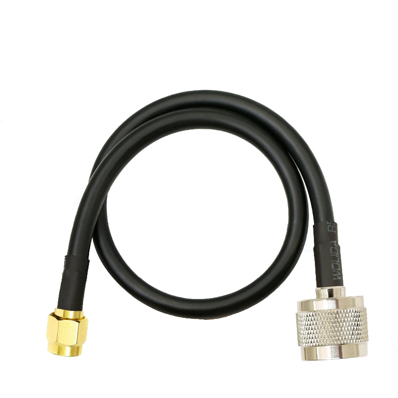 N Male to SMA male 50-3 Pure Copper RF Cable AP Jumper N Type Male to SMA Male Test Antenna Coaxial Connect SMA Plug to N Plug