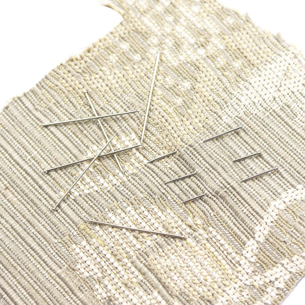 1000 pz/scatola perni dritti in acciaio inossidabile 31mm spille da sarta trapunta Applique spille a testa piatta per la creazione di gioielli