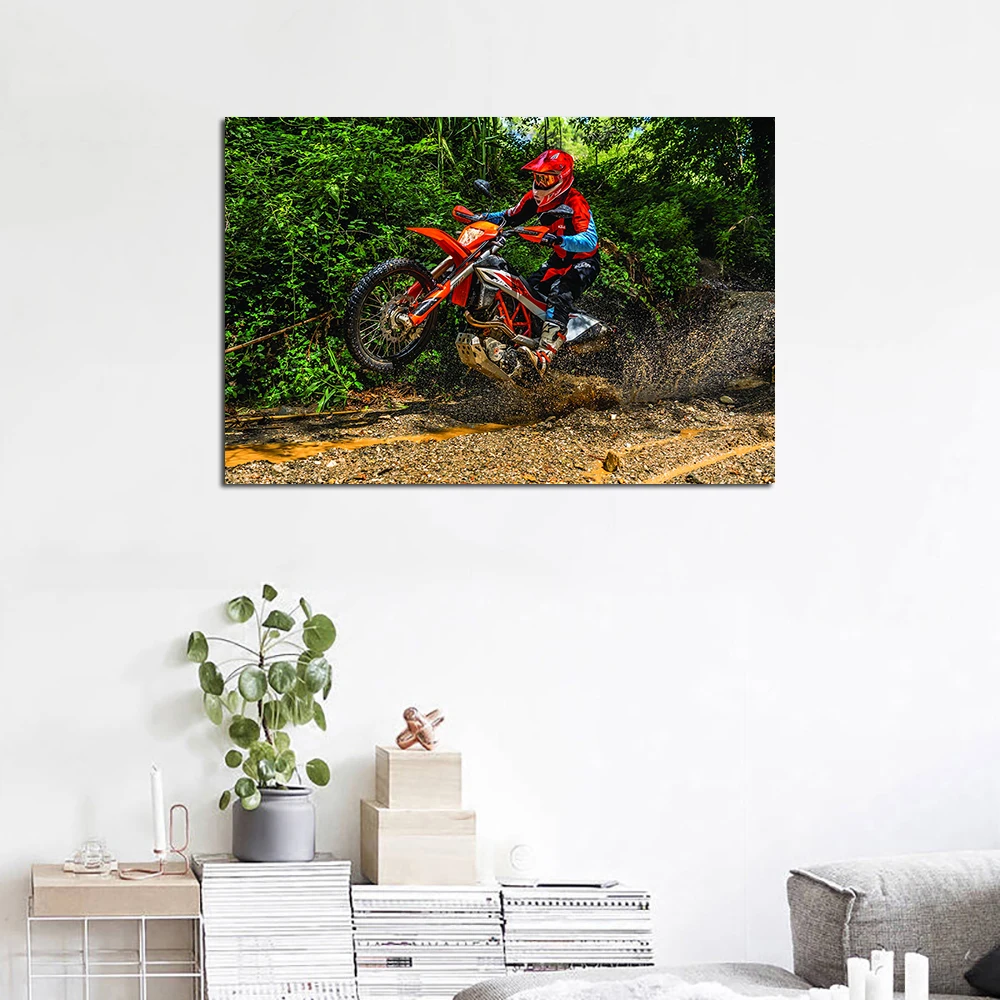 Motocross 690 Enduro R Super Bike Photo Canvas Wall Art Posters and Prints Modern Painting for Home Decor