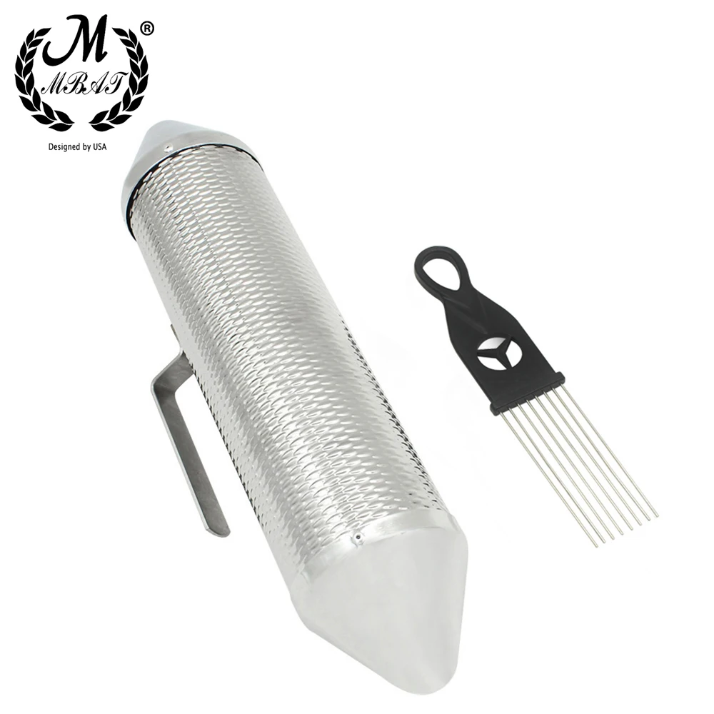 M MBAT Silver Metal Guiro with Scraper Latin Merengue Percussion Music Teaching Aid Musical Instrument Tool Accessories