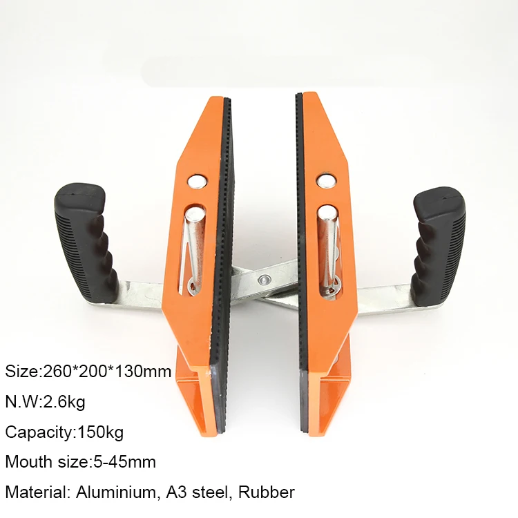 Double Handed stone slab clamp pair granite scissor Ceramic plate handling  lifting tool