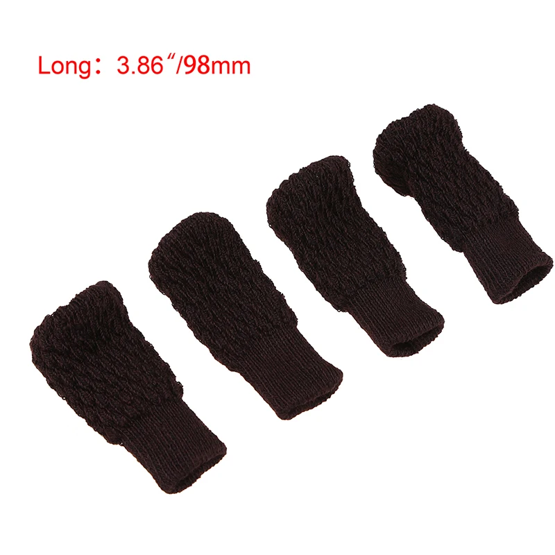 

4pcs Chair Leg Feet Sleeve Table Cover Anti-slip Acrylic Knitting Floor Protection Furniture Protector Thicken Cover