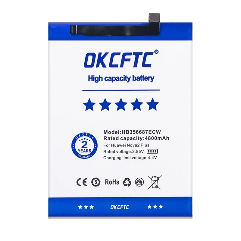 Top Brand New 4800mAh Battery for Huawei nova2 Nova 2 plus 2i 2S 3i 4e/honor 9i 7X/Mate 10 lite SE G10 BAC-AL00/P30 Lite