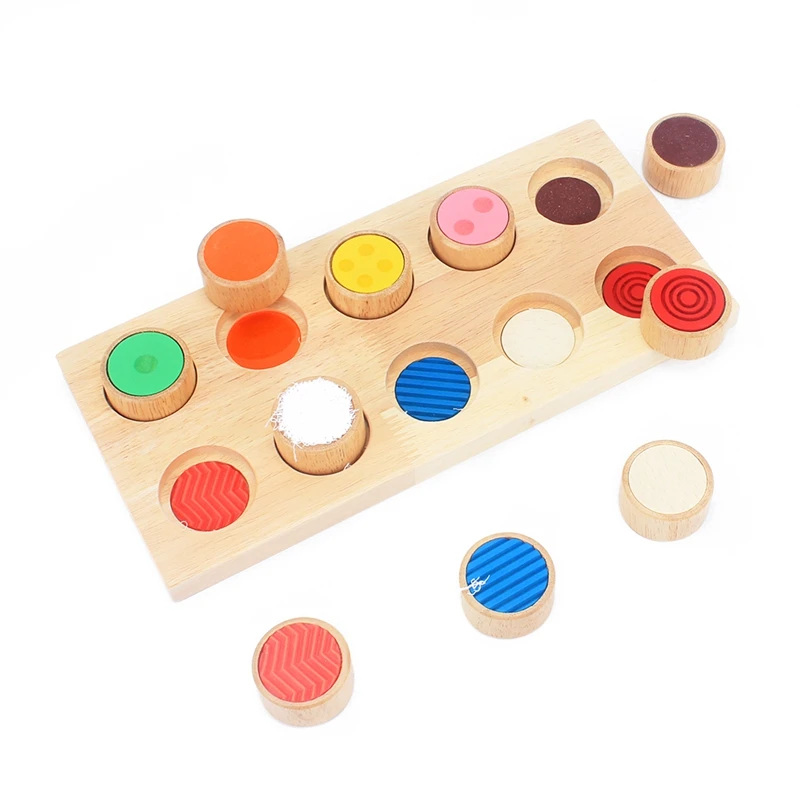 Montessori Memory Touch Board 10Pcs Touch Column Toys for Children Sensory Teaching Aids Toy Early Educational Unisex Baby Gift