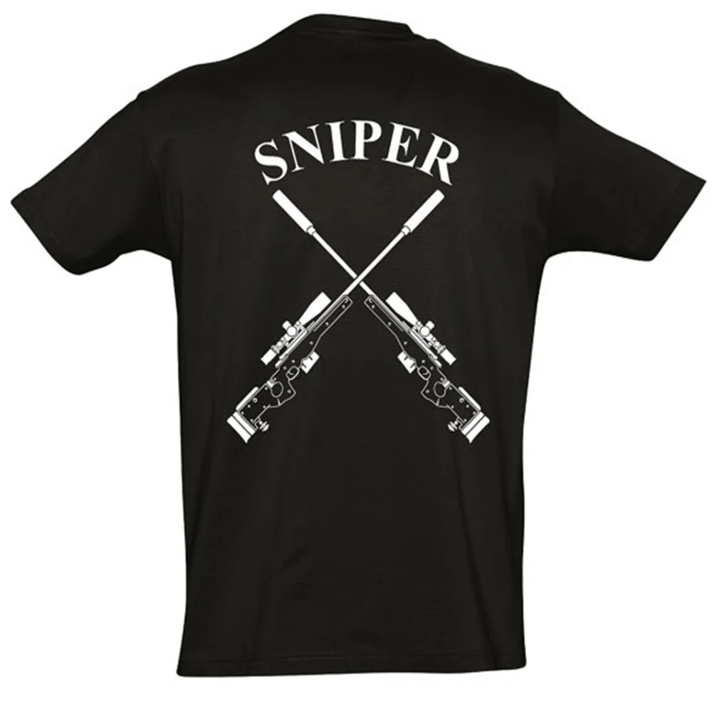 Military Sniper Badge T shirt men Sprcial forces army short sleeve two sides tee US size