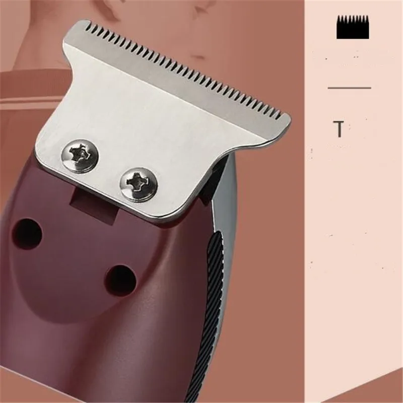 Electric Corded Detail Trimmer T Blade Precision Barber Hair Clipper Fading Lettering Style Haircut Machine For Man Shaver Razor