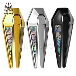 Kubooz Piercing Shell Ear Clip Stainless Steel Gauges Expander Body Jewelry 2PCS