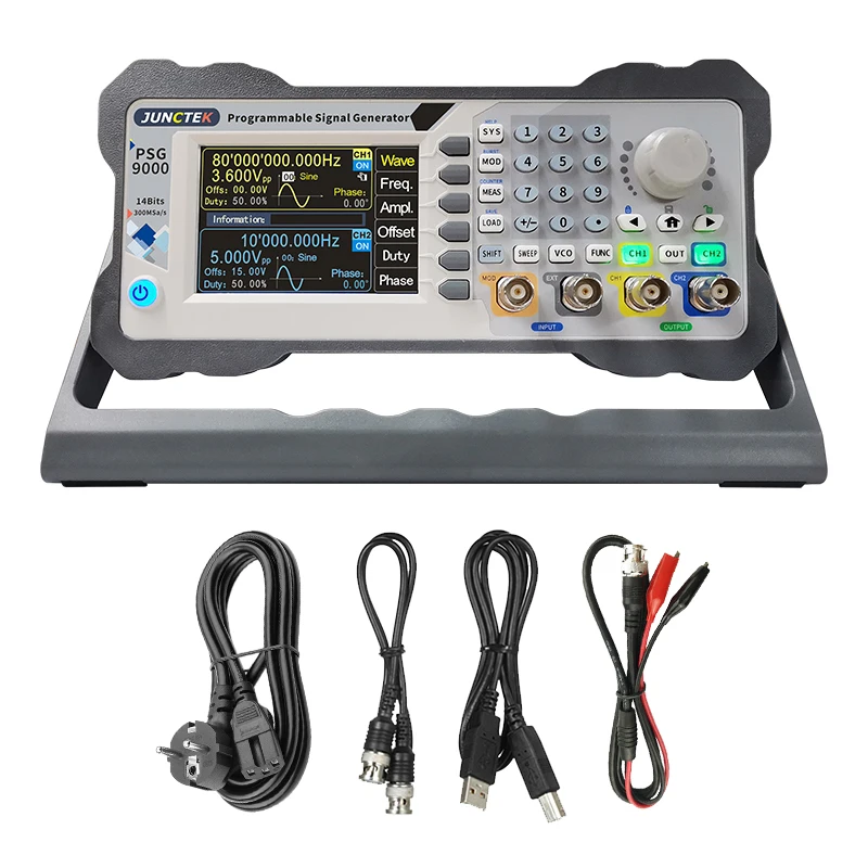 Imagem -06 - Junctek-dual-channel Programável Digital Control Waveform Arbitrária Medidor de Freqüência Função Dds Gerador de Sinal Psg9060 60m