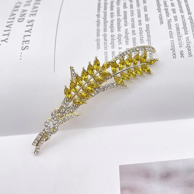 لون الذهب القمح الأذن بروش للرجال والنساء ، الرياح الطازجة والطبيعية ، مثلث ، شارة الجمالية ، اكسسوارات الملابس ، والأزياء