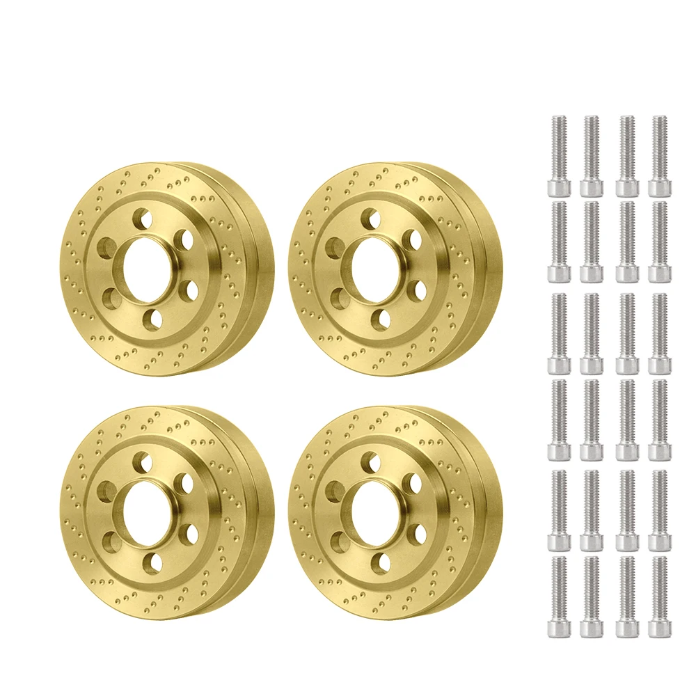 AXSPEED Brass Brake Disc Weights Internal Counterweight for 1.9 2.2 Inch Wheel Rims 1/10 RC Crawler TRX4 TRX6 Axial SCX10 Capra