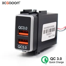 XCGaoon Special 5V 2.1A & QC3.0 Quick Charge 2 USB Interface Socket Car Charger Adapter Plug & Play Cable for NISSAN