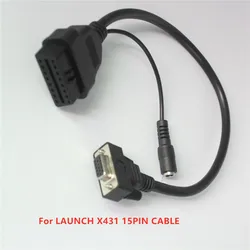 Acheheng Conversion Cable Adapter work for LAUNCH X431 COM 15PIN to obd2 16pin for X431 Easydiag GOLO X431 IV DIAGUN III