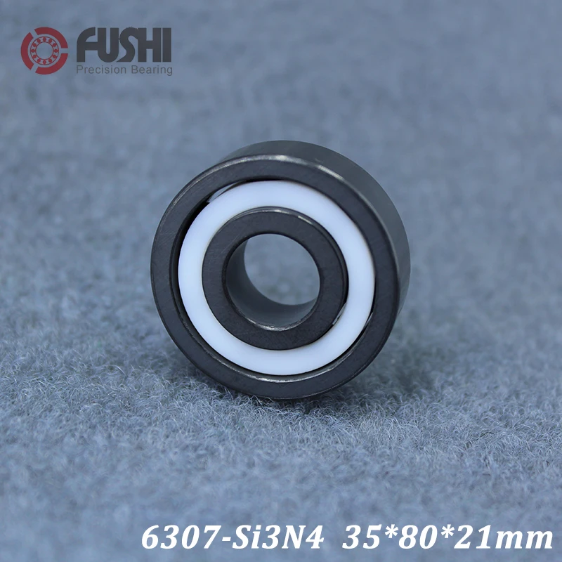 6307 Full Ceramic Bearing ( 1 PC ) 35*80*21 mm Si3N4 Material 6307CE All Silicon Nitride Ceramic Ball Bearings