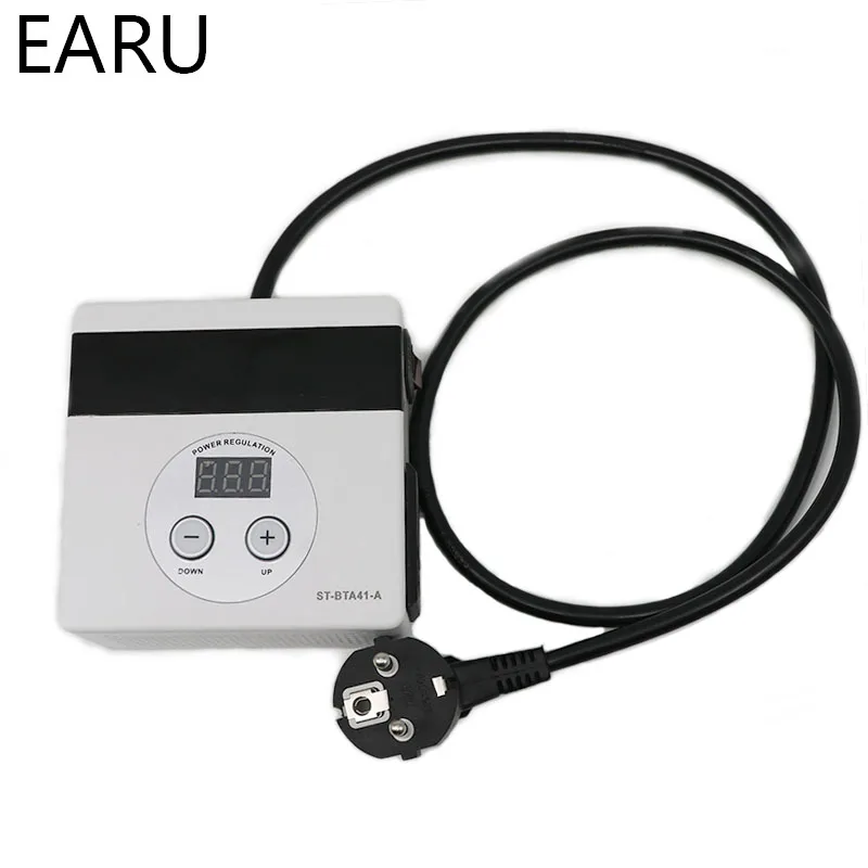 EU Plug AC 0-220V 4000W SCR Silicon Voltage Regulator Transformer Temperature Motro Speed Controller Dimmer Thermostat Voltmeter