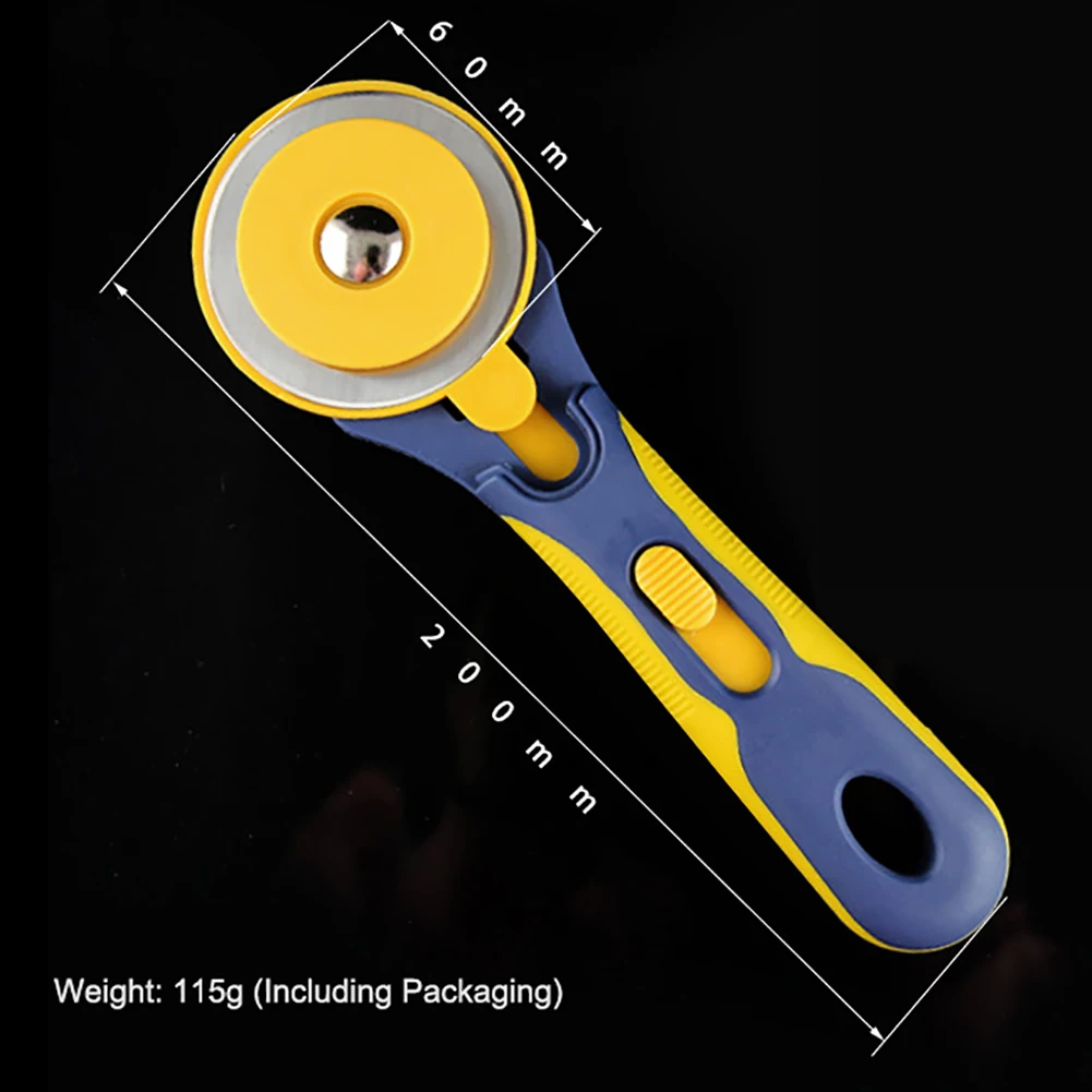 60mm Rotary Cutter DIY Arts Crafts Cutting Tool Patchwork Roller Wheel Round Knife Sewing Accessories Leather Paper Fabric