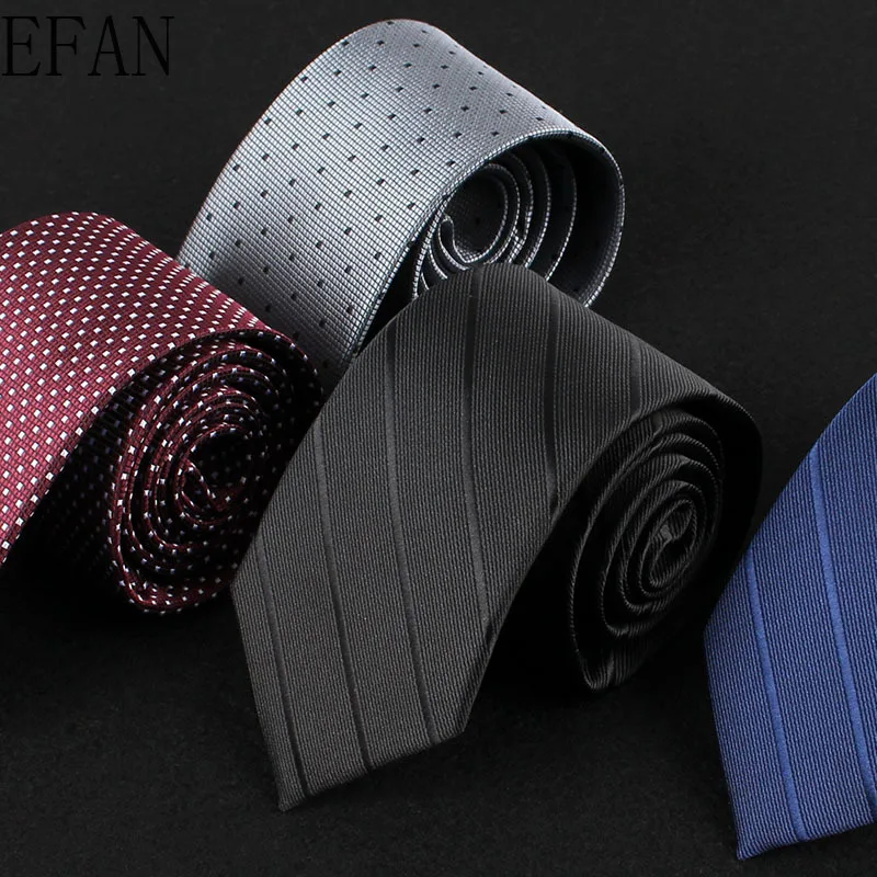 

New Men's Ties Solid Color Stripe Flower Floral 7cm Jacquard Necktie Accessories Daily Wear Cravat Wedding Party Gift