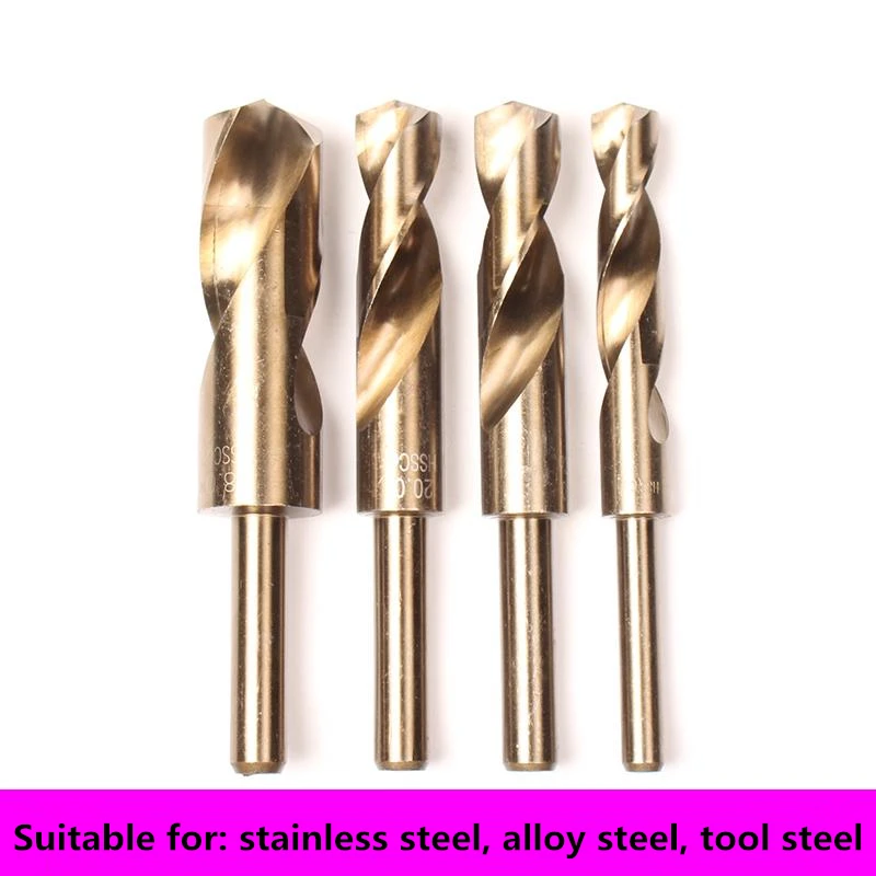 

1PC 13mm-32mm 1/2" inch Dia Reduced Shank HSS-CO Twist Drill Bit (13/14/15mm/16mm/17mm/18mm/19mm/20mm/22mm/25mm/28mm/30mm/32mm)